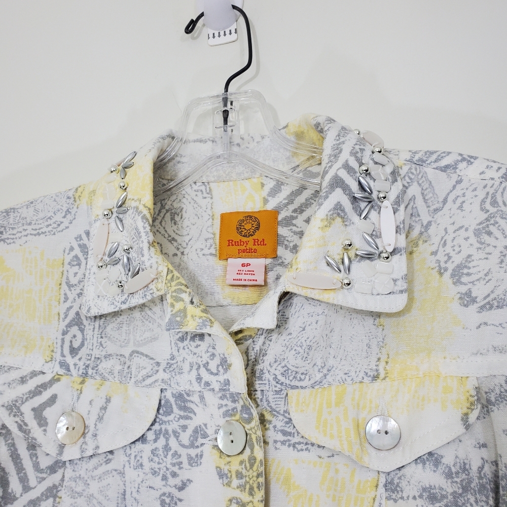 Ruby Rd. Petite Multicolored Jacket With Beading,… - image 4